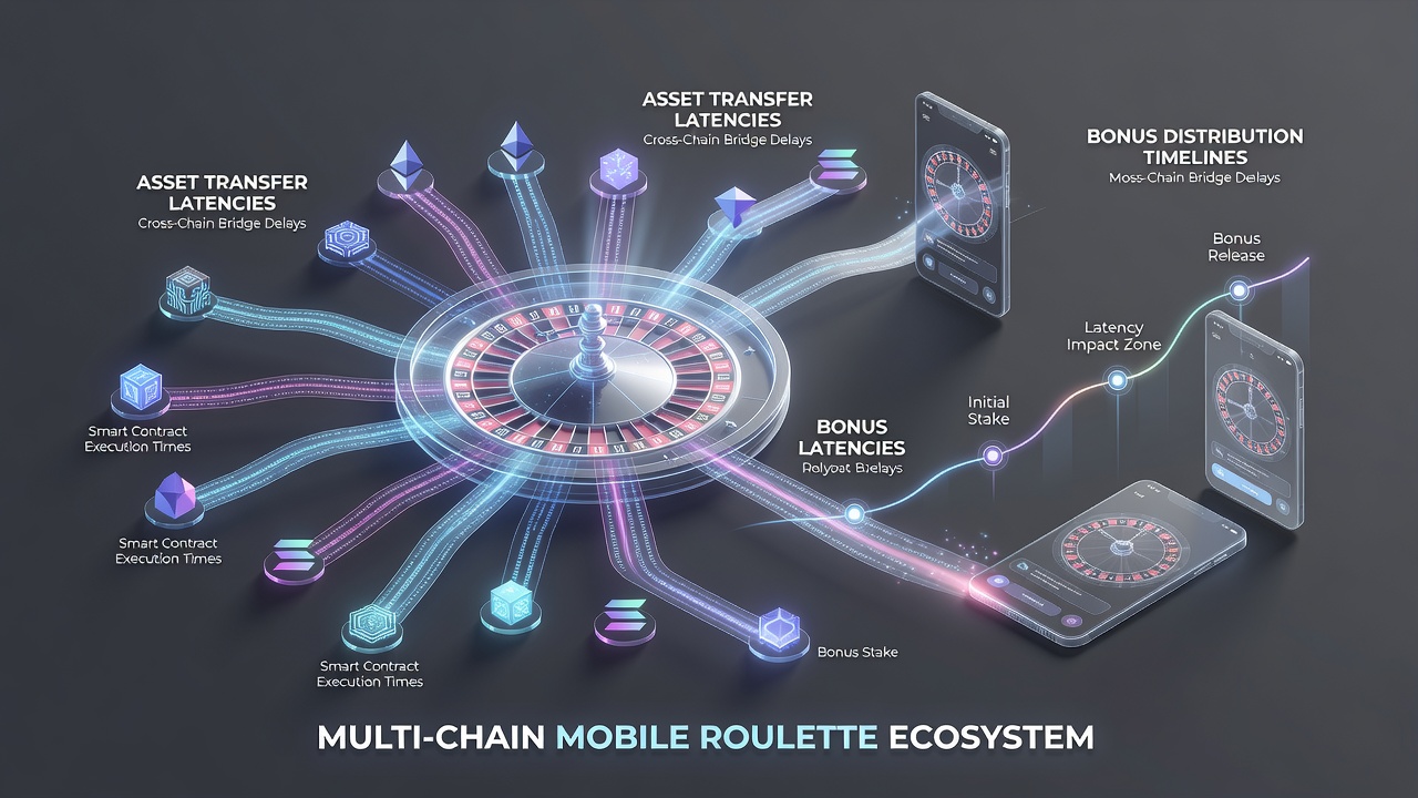 Diagramm zur Bonusverteilung mit markierten Latenzphasen in Multi-Chain-Roulette-Systemen