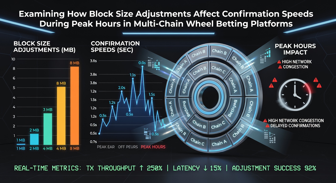 Darstellung von Blockchain-Netzwerken mit variablen Blockgrößen und Transaktionsflüssen in Multi-Chain-Umgebungen