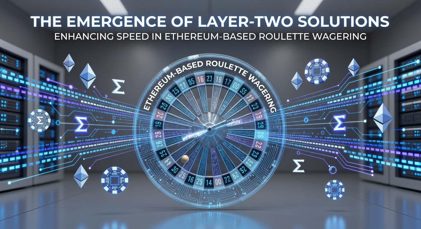 Darstellung von Layer-Two-Architekturen mit Ethereum-Blockchain und schnellen Transaktionsflüssen für Roulette-Plattformen